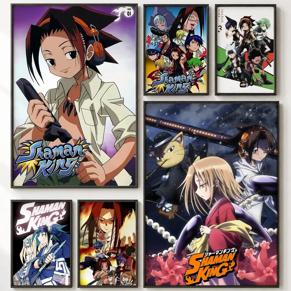 Shaman King Anime Poster HD poster wall art self-stick no-residue for home cafe office great gift
