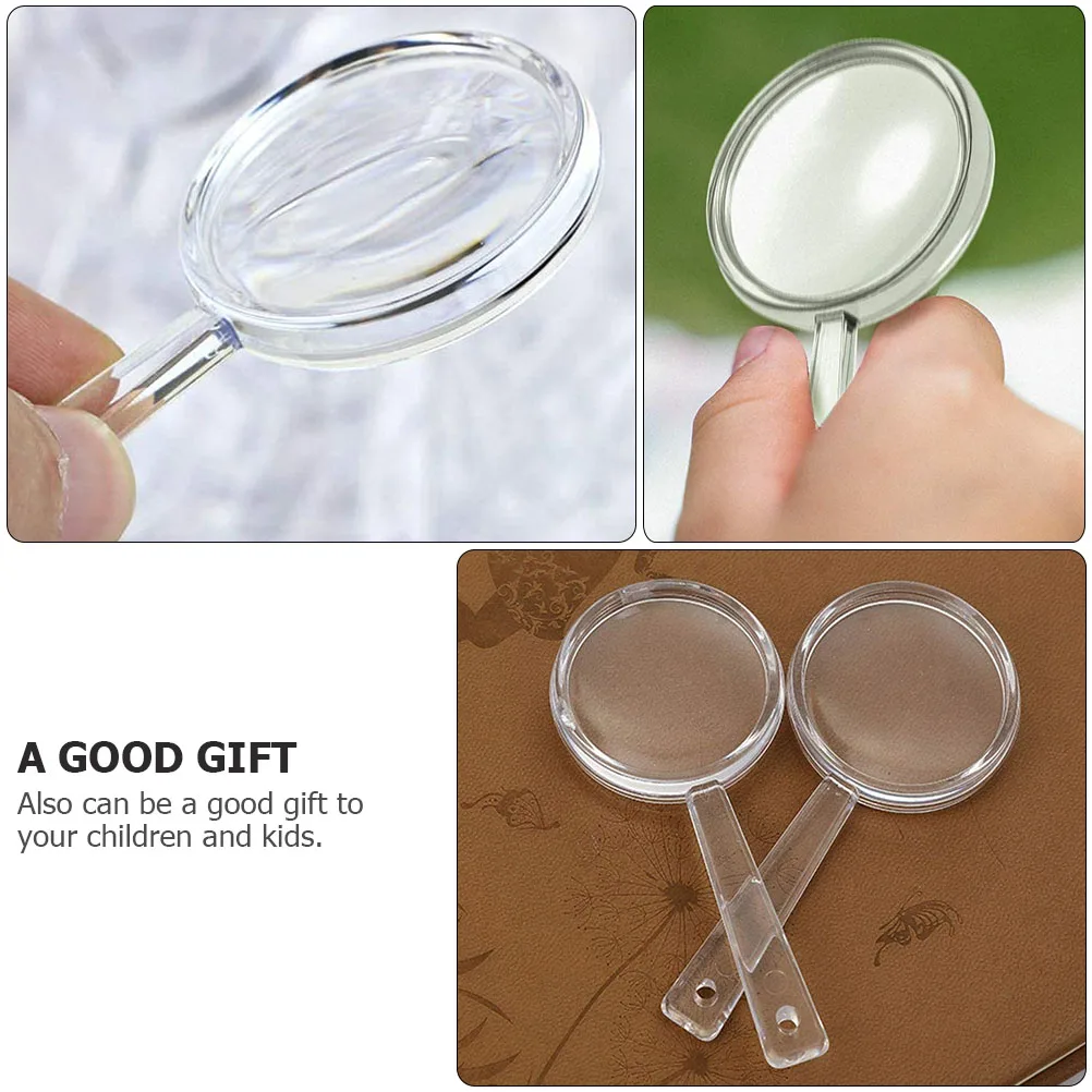 

24pcs Magnifying Glass Teaching Aids Mini Portable Handheld Magnifier for Kids Lightweight Compact Design for Children