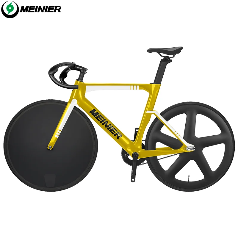 

Carbon Fixed Gear Bike 5 spoke and closed wheel Carbon Bicycle Single Speed T47 Bottom bracket for Carbon Track Bike
