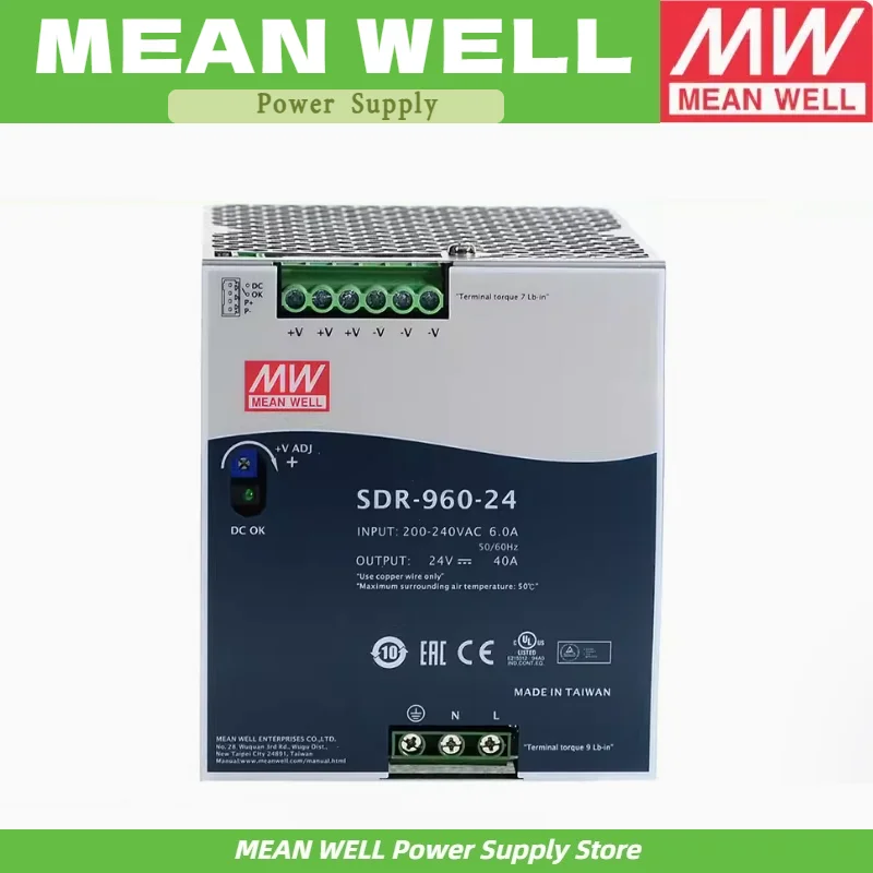 

Серия SDR-960 SDR-960-24 Mean Well SDR 960W 24V 0~40A
