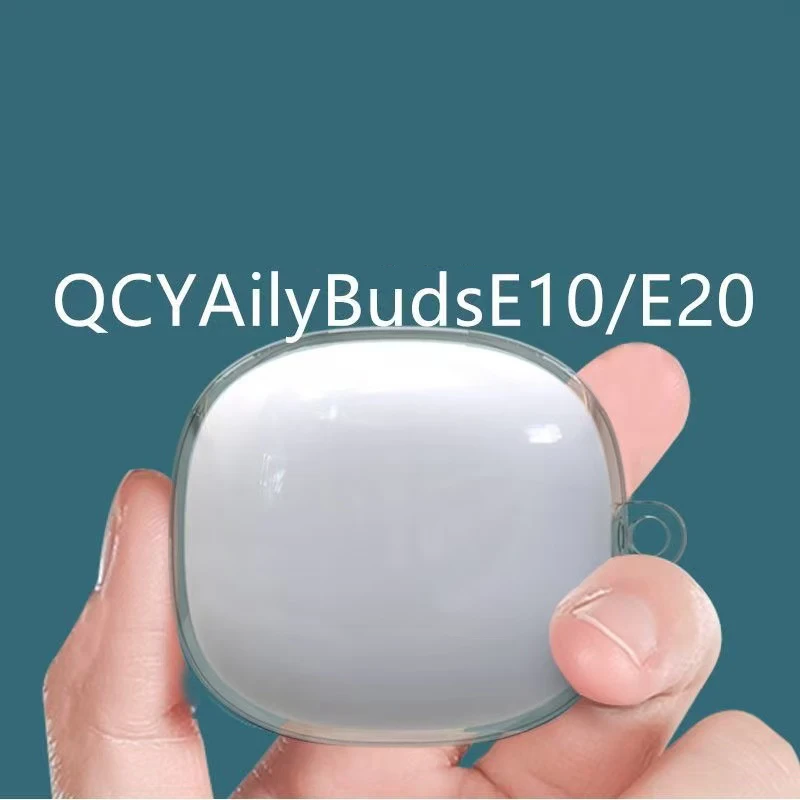 

For QCY Melobuds ANC/ HT05 /AilyBuds E20 / E10 Clear Case Transparent TPU Covers Bluetooth Earphone Headphone Portable Shell