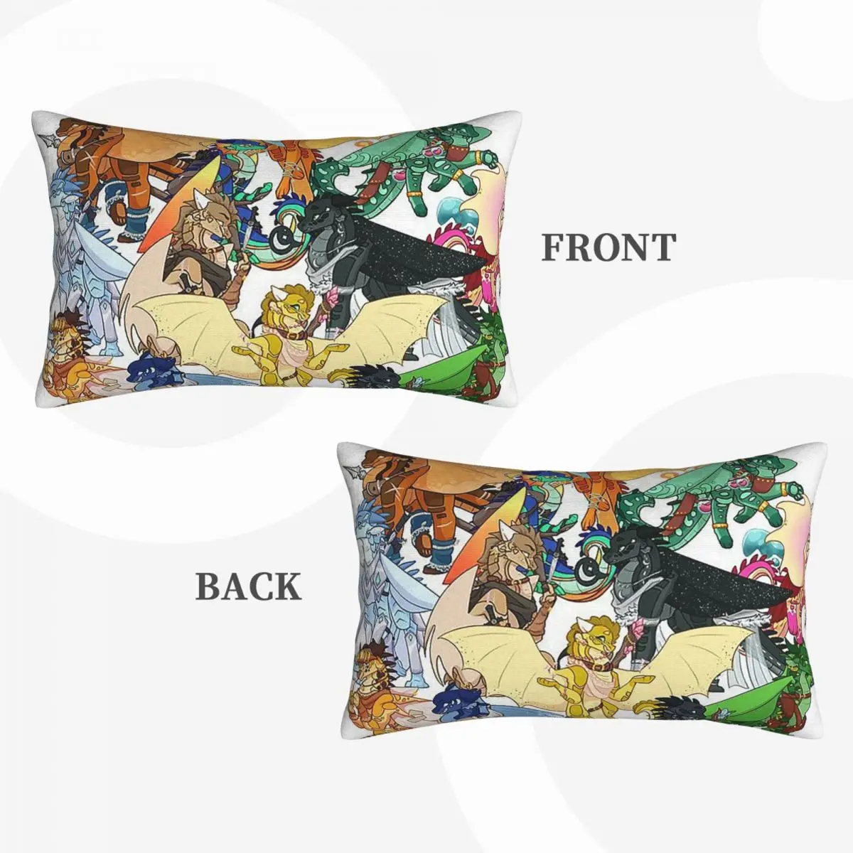 Wing Of Fire All Dragon Rectangle Pillowcase Cushion Cover Decor Bedroom Bed Home Comfort Throw Pillow