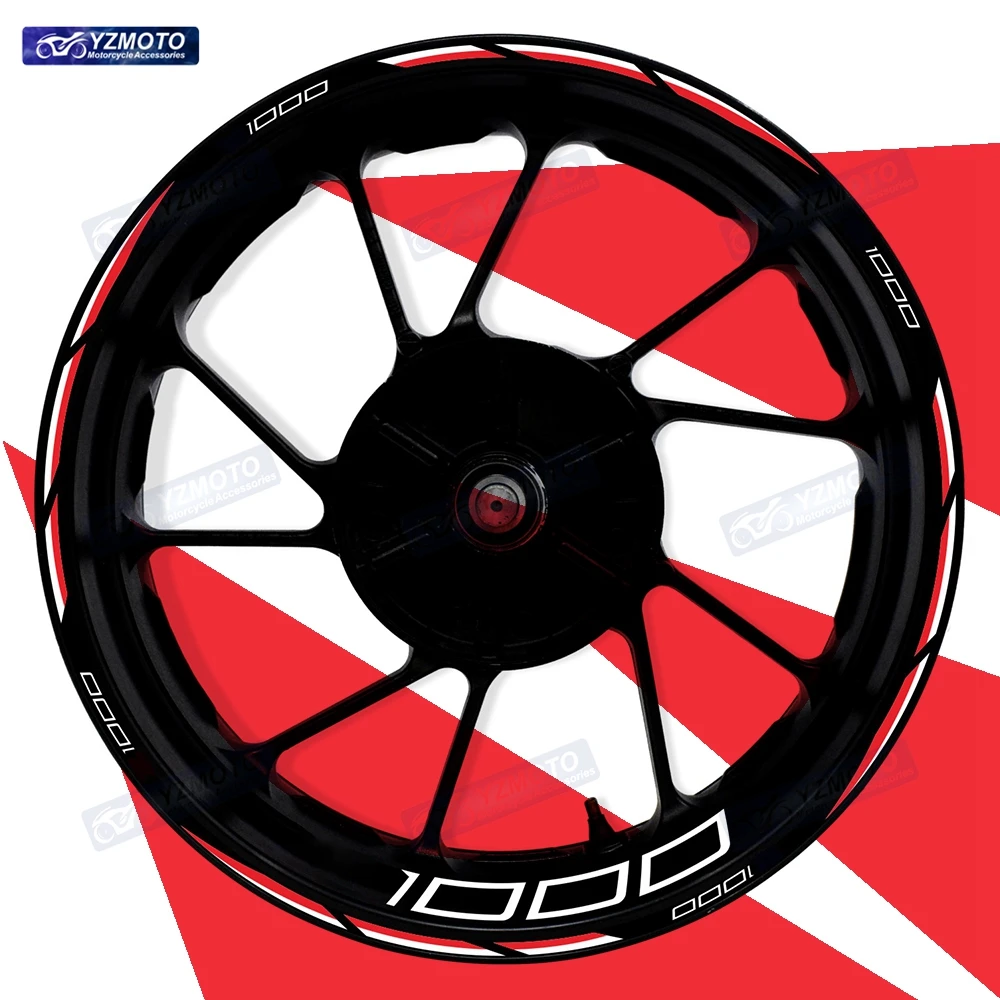 

Для мотоцикла Z1000 17-дюймовая передняя и задняя ступица колеса, гоночная наклейка, водостойкая светоотражающая модифицированная декоративная наклейка на обод