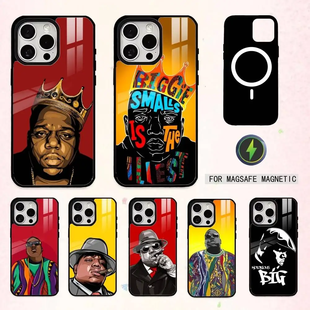 

B-Biggie Smalls N-Notorious Phone Case For iPhone17,16,15,14,13,12,11 Plus,Pro Max Magnetic For Magsafe Wireless Charging
