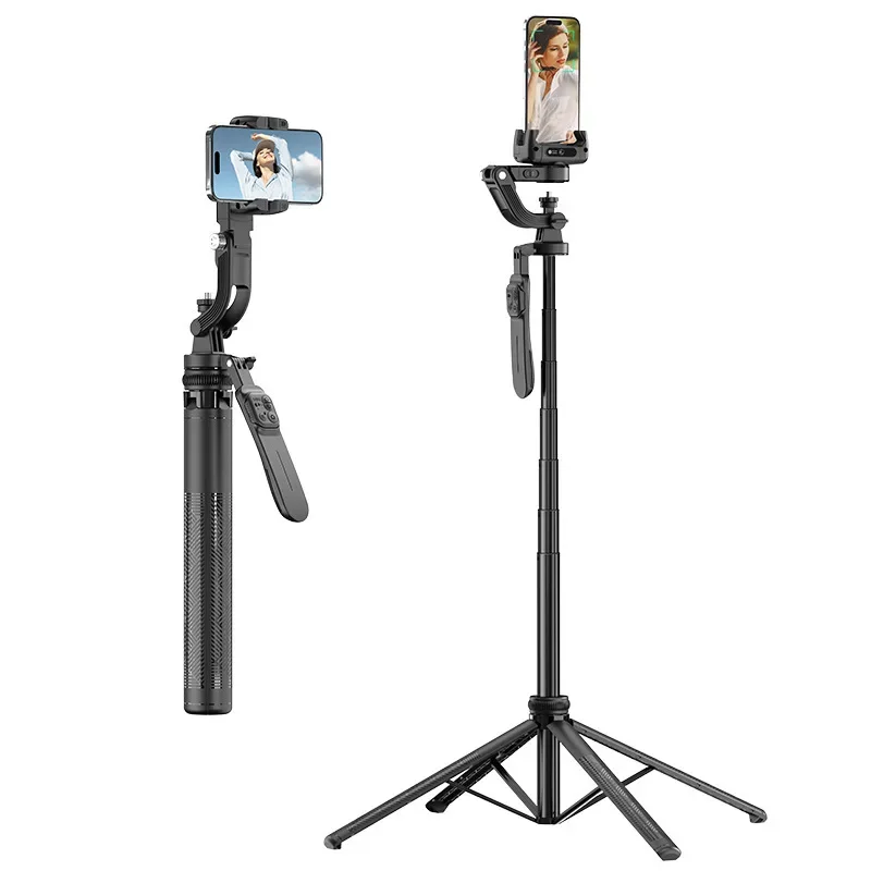 Intelligent AI PTZ Selfie Stick Face Tracking Follow-up Artifact Anti-shake Stabilizer Telescopic Rod Tripod