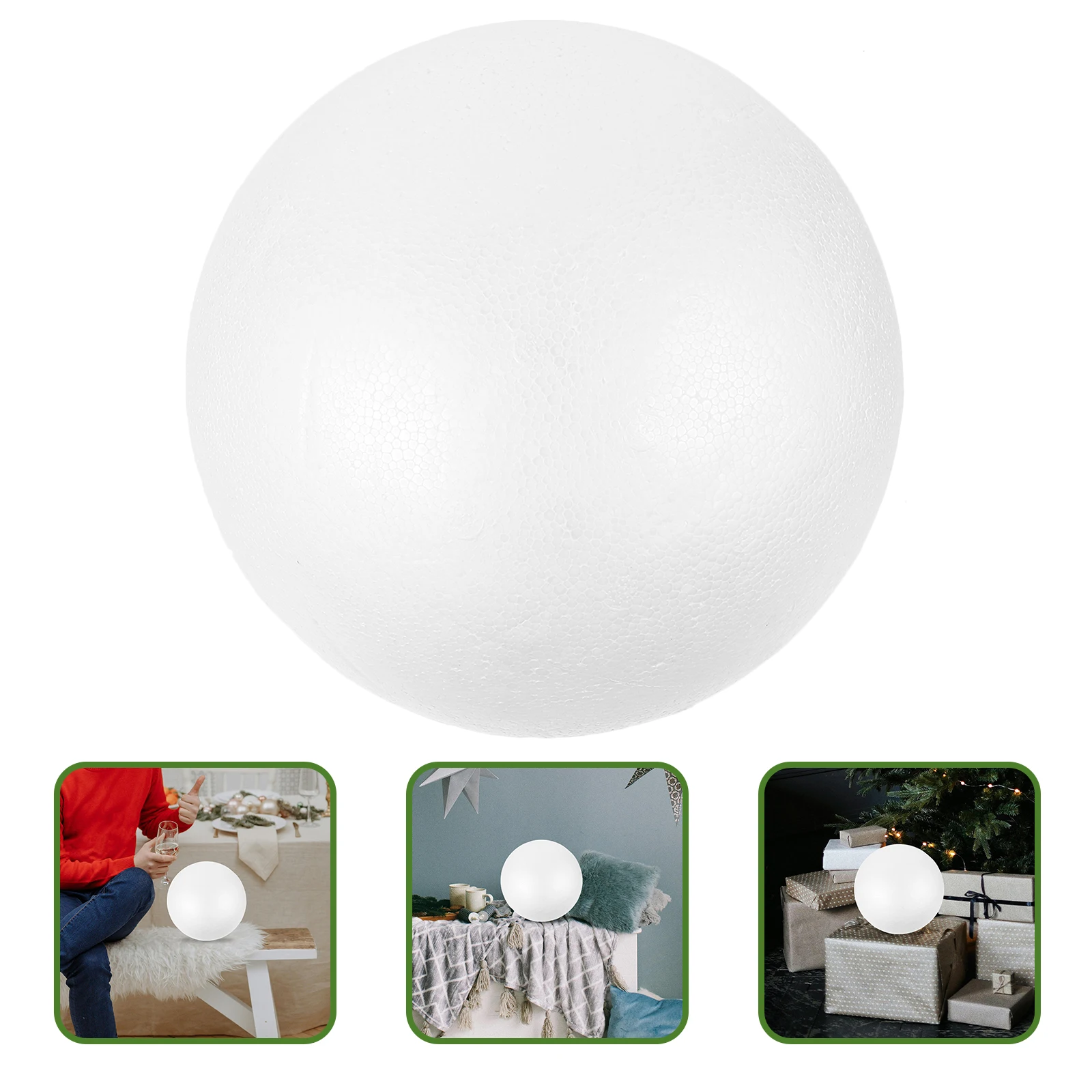 

20cm White Christmas Craft Ball DIY Preschool Kindergarten Educational Decorative Round Prop Ornament Supplies