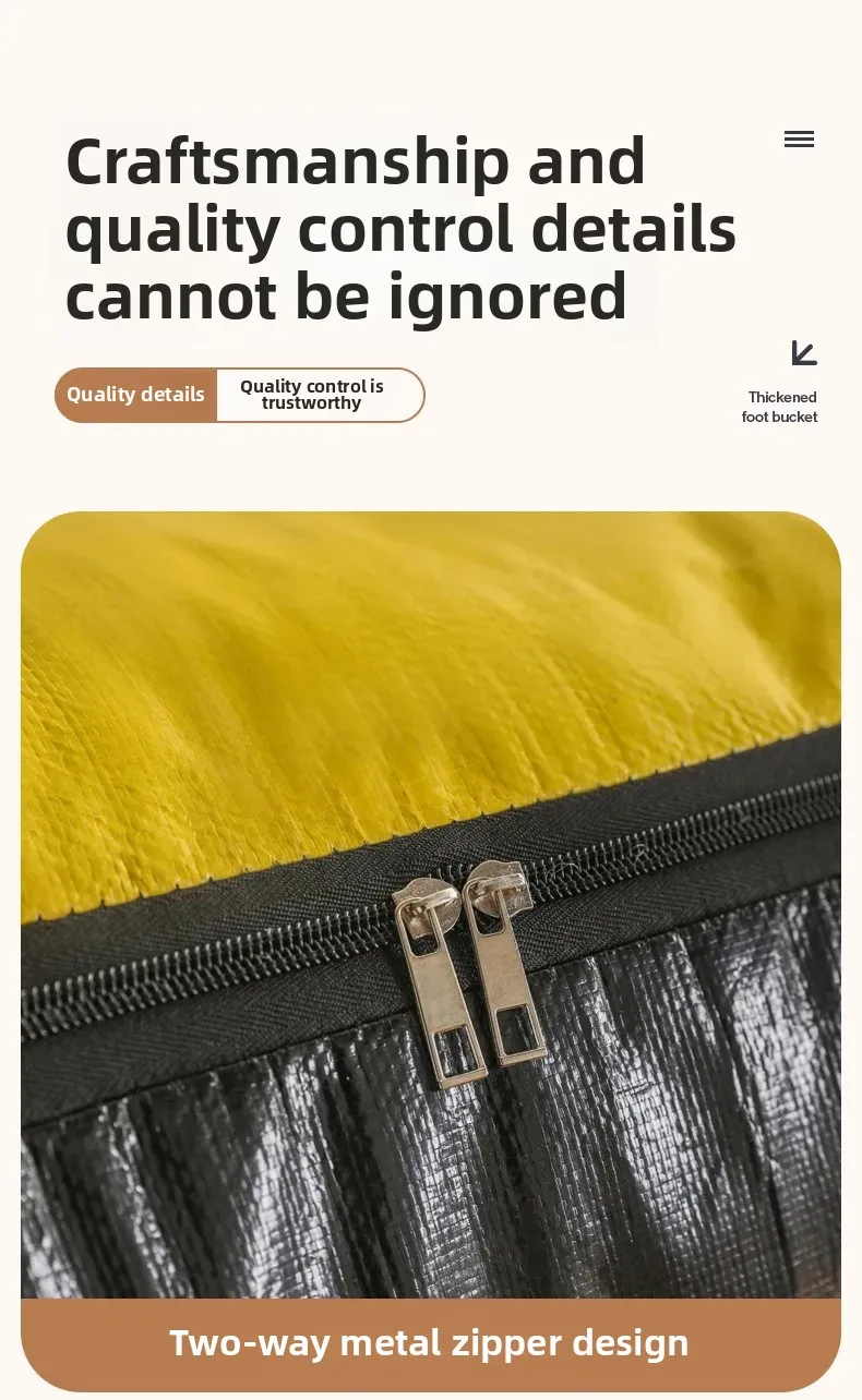 Umzugstasche mit großem Fassungsvermögen, verdickte, umweltfreundliche Gepäcktasche, wasserdichte gewebte Tasche, Aufbewahrungstasche, verschleißfeste Tasche – Detail 12