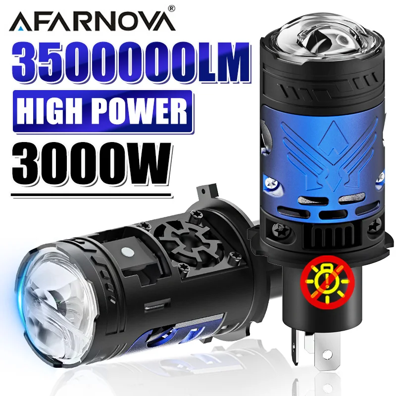 3000 واط H4 LED المصباح لمبة العارض عدسة CANBUS السوبر مشرق 3500000Lm 6500 كيلو توربو مروحة سيارة ضوء 9003/HB2 للسيارات/الدراجات النارية