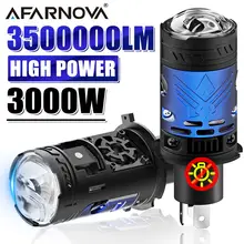 3000w h4 led farol lâmpada lente do projetor canbus super brilhante 3500000lm 6500k turbo ventilador luz do carro 9003/hb2 para carros/motocicletas