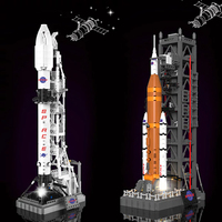 Creative Expert Moon Landing Program Space Rocket X Buildings Sets,City Model Buildings Blocks Gift for Adults Kids 869+PCS