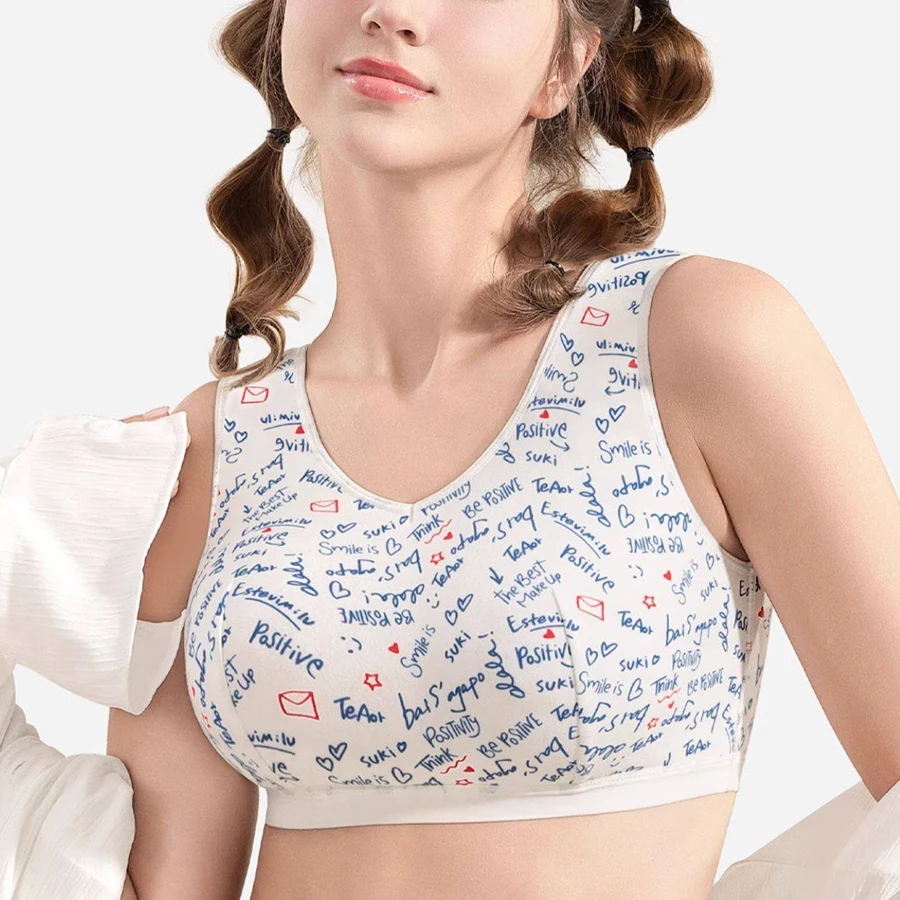 Plus Size Sleepwear Bra Anti-Sagging Nighttime Sleep Vest Style Home Comfort Underwear 32 34 36 38 40 42 C D E F G H I J