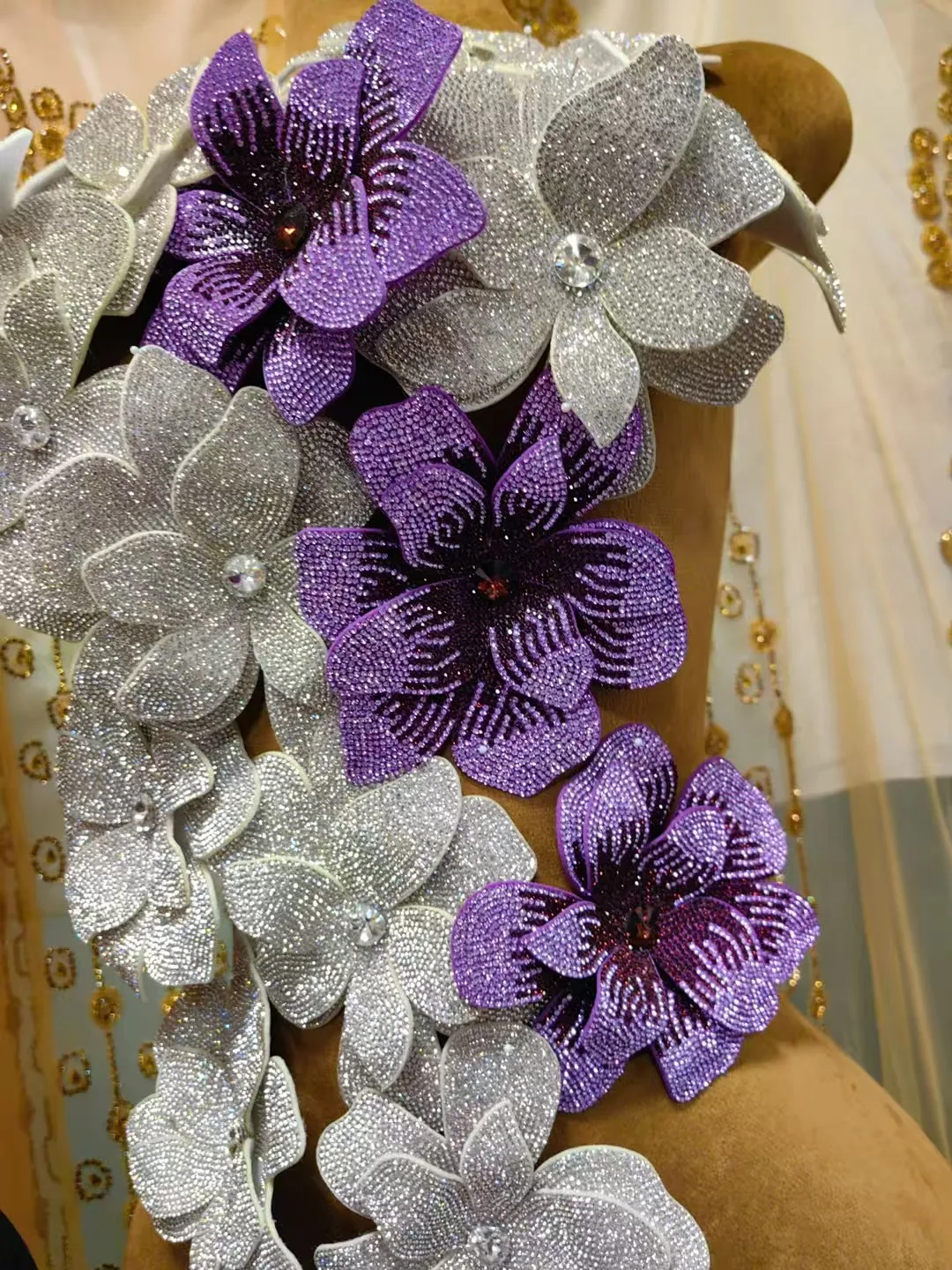 Rhinestone 3D Flower - Versatile Glitter Accessories and Clothing Accessories for DIY brooch