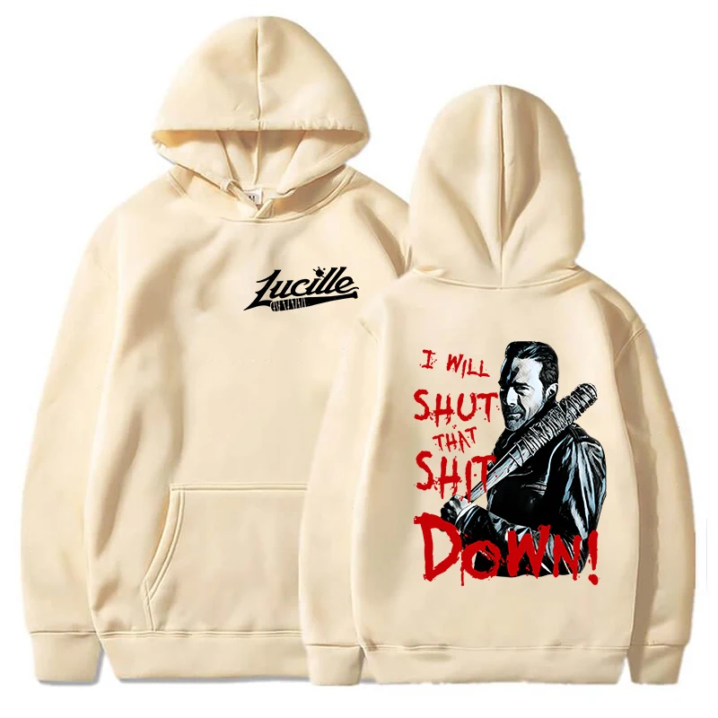 New Negan-This Is Lucille The Walking Dead Print Hoodies Man Women Causal Tops Unisex Harajuku Long Sleeve Sweatshirts