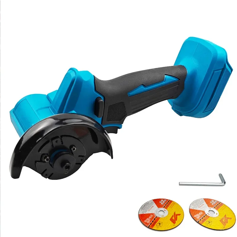 Mini Angle Grinder 3 Inch Cordless Polishing Machine Diamond Cutting Grinder + 2 Cutting Disc Power Tool for Makita 18V Battery