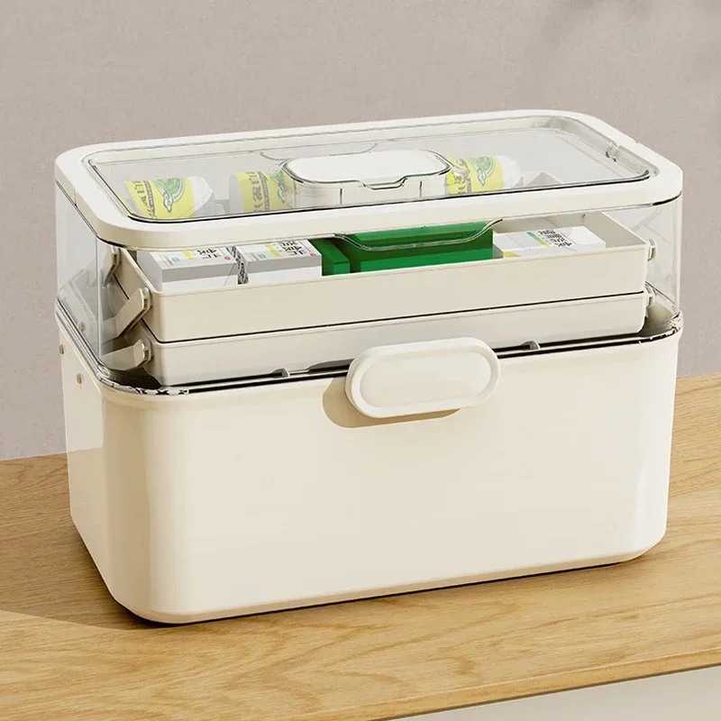 Home Medicine Box Large Capacity Medical First Aid Box Medical Multi-layer Medicine Emergency Storage Box Family Suitcase