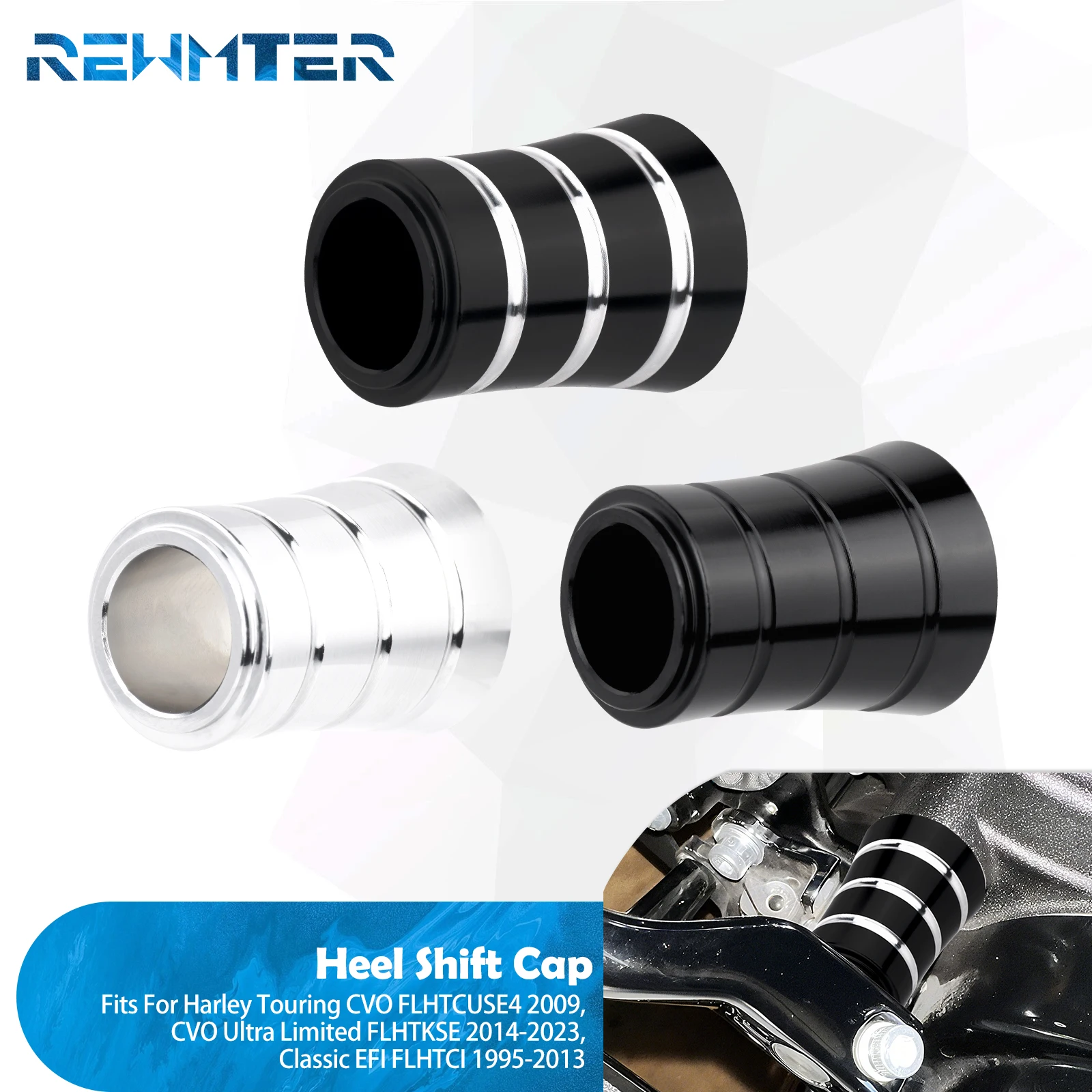 Motorcycle Gear Shift Lever Shaft Spacer Aluminum Heel Shifter Cap For Harley Touring Road Street Glide Electra Glide CVO 09-13