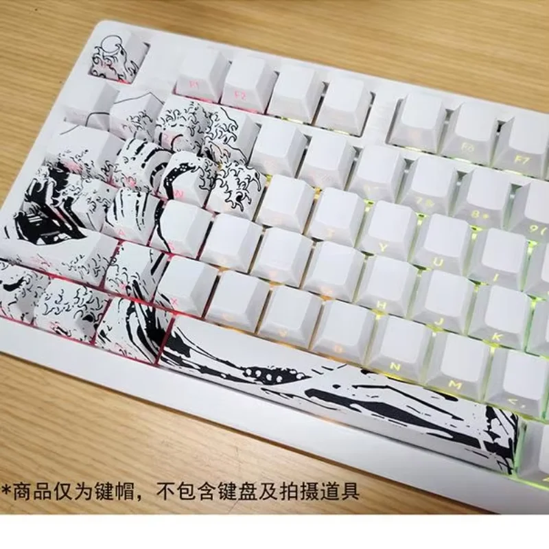 Original side-engraved transparent keycap PBT creative personality sublimation customization