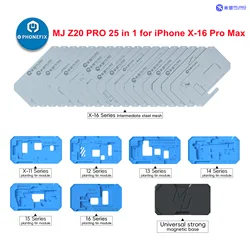 MiJing Z20 Pro Fixture For iPhone 11 12 13 14 15 16 Pro Max Middle Layer Motherboard Reballing Soldering Platform BGA Stencils