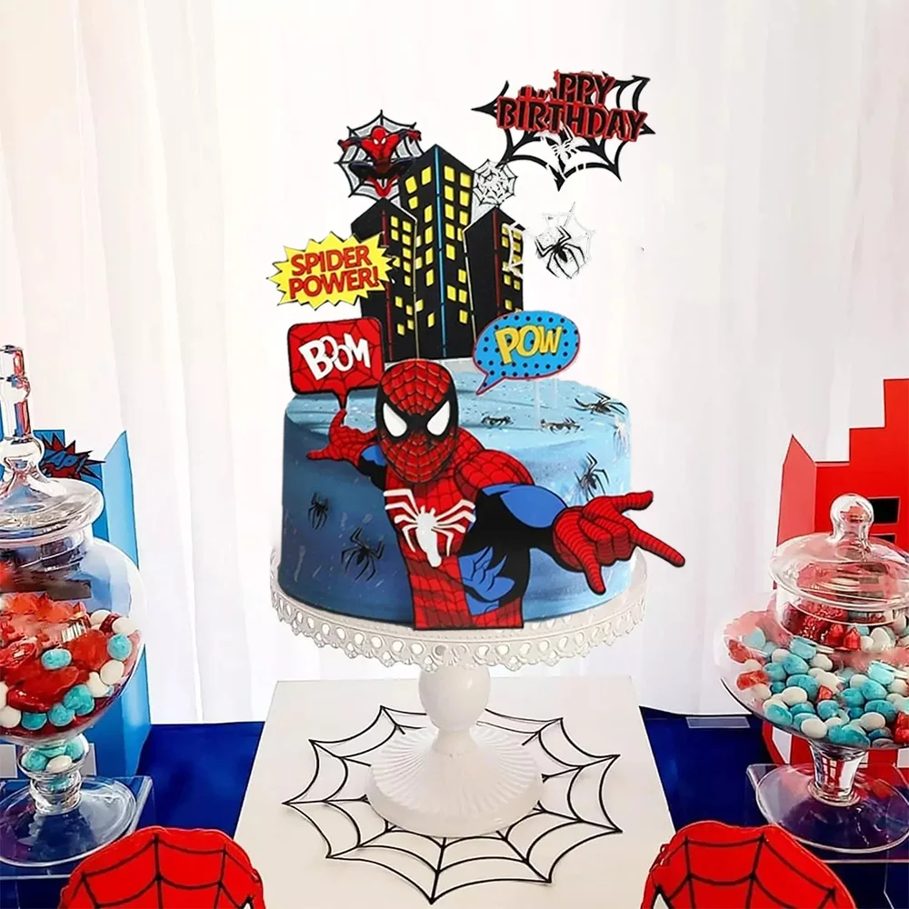 

Spiderman Cake Decorations Party Supplies Kids Birthday Decorations Party Accessories Baby Shower Child birthday party favors