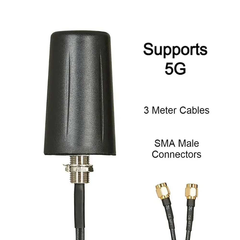 Imagem -02 - Antena Externa de Veículo 5dbi Sma 5g 4g Lte Antena Móvel de Banda Larga Externa Rg174 Cabo Kit de Antena à Prova Dágua