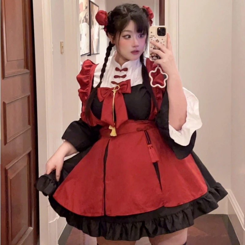 Gothic Maid Devil Cosplay Bunny Party Princess Dress Women Costumes Sweet Lolita Cat Sissy Waitress Halloween Carnival view 3