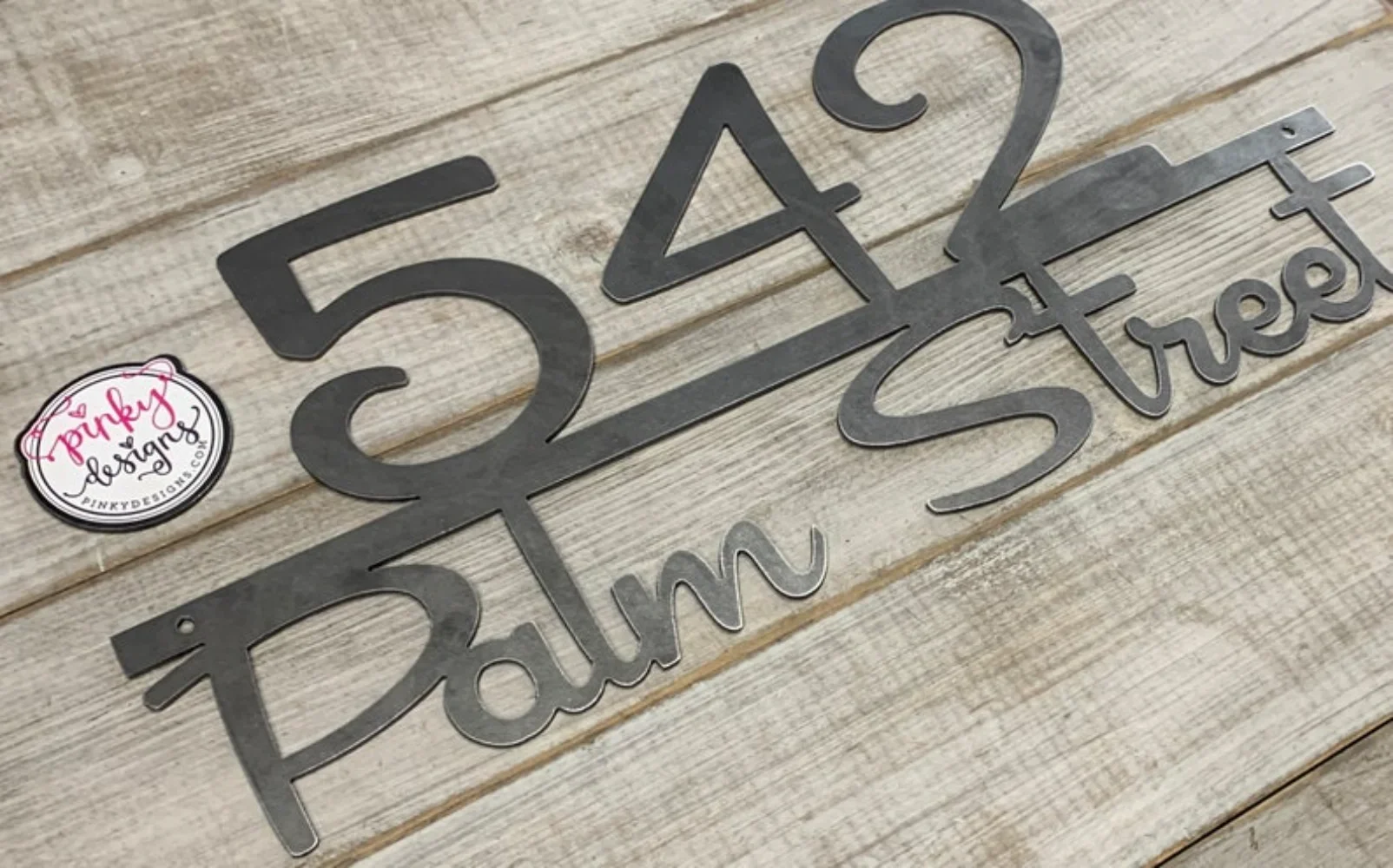 

Unique Mid Century Metal House Number Sign Modern Address Street Name Personalized Metal Outdoor Decor Charm pulse aio