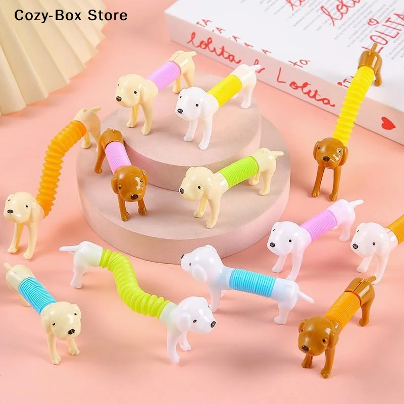 [ZY]24-36Pcs Stretchable Dog Toy Pinata Filler Telescoping Animal Sensory Squeeze​ Pet Toy School Rewards Birthday Party Favors