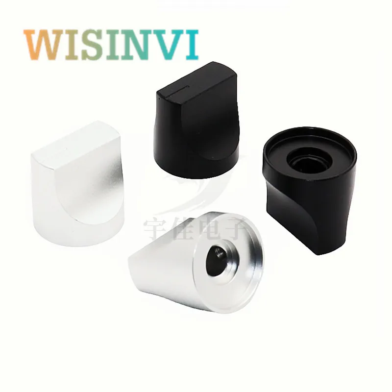 1PCS One line shape duckbill type All aluminum alloy knob CD Player biliary amplifier stereo knob Diameter 20mm Height 20mm