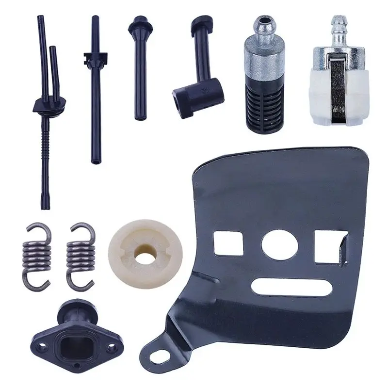 Full Chainsaw Service Kit For 2500 25Cc: Worm Gear, Bar Plate, And Fuel Oil Hose