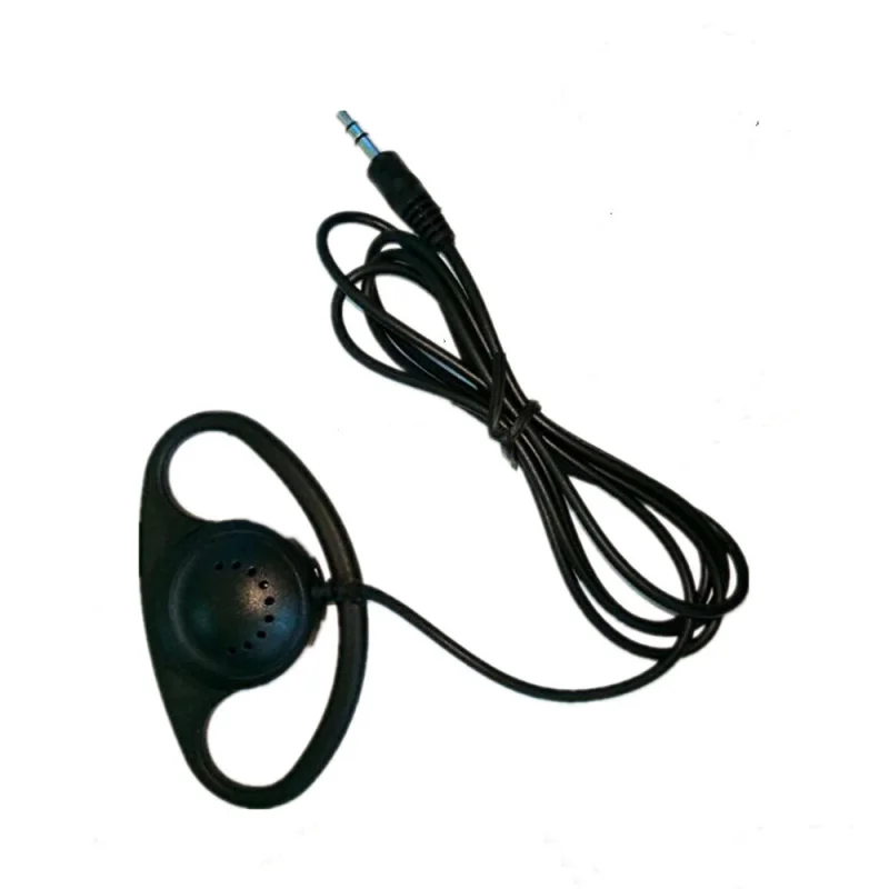 D-shaped Soft Wearing Single Ear Hook Headphone 3.5mm Plug Single Side Wired Earphone For Notebook Computer Skype Accessories