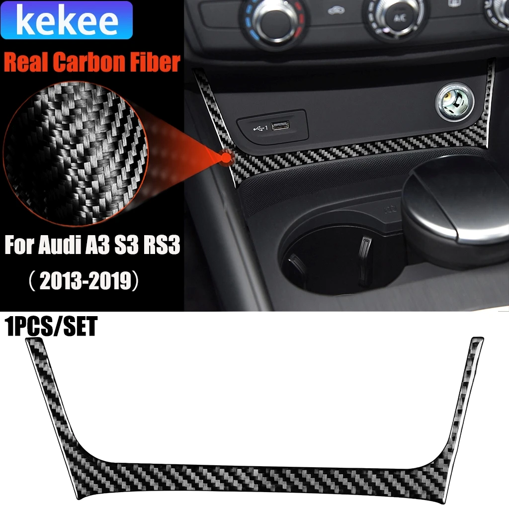 

Автомобильные аксессуары из углеродного волокна, центральная розетка, объемная модифицированная внутренняя отделка, наклейка для Audi A3 S3 RS3 8V 2013-2019