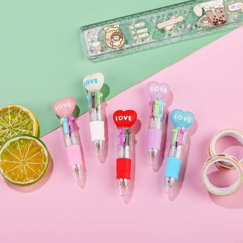 Разноцветный ручка 4 Color-in-1 BallPoint Pen 0,7 мм для написания журнала 203A