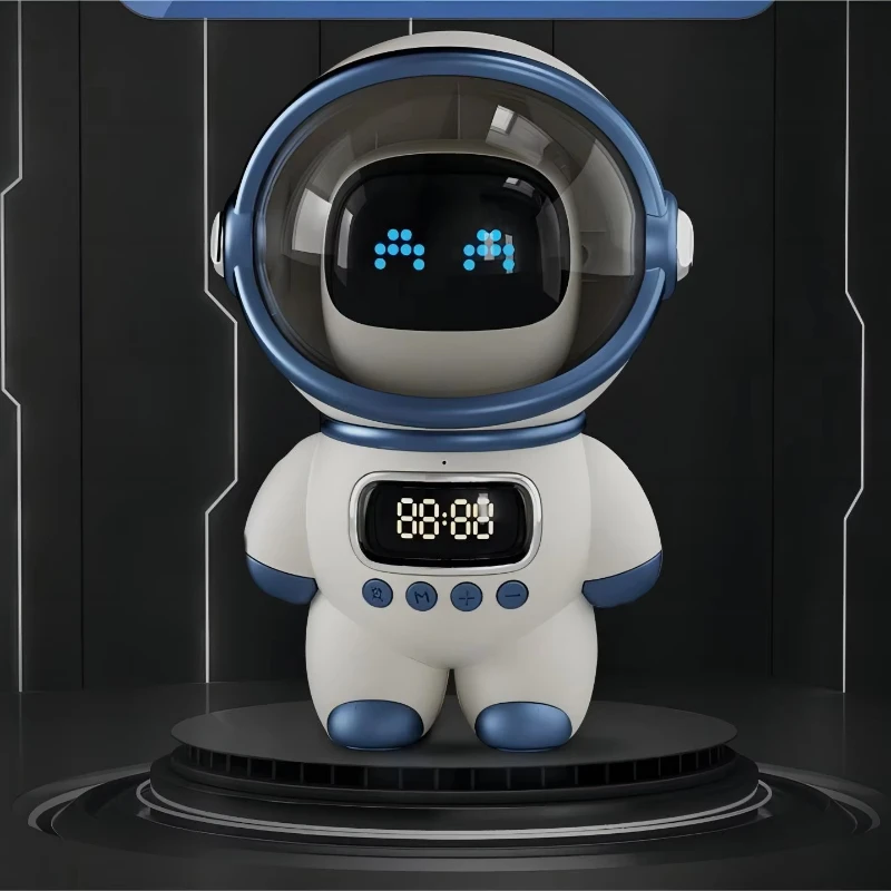 

Bluetooth Intelligent Astronaut Speaker Creative Digital Smart Alarm Clock FM Radio Electronic Sleeping Night Light Hifi Gift