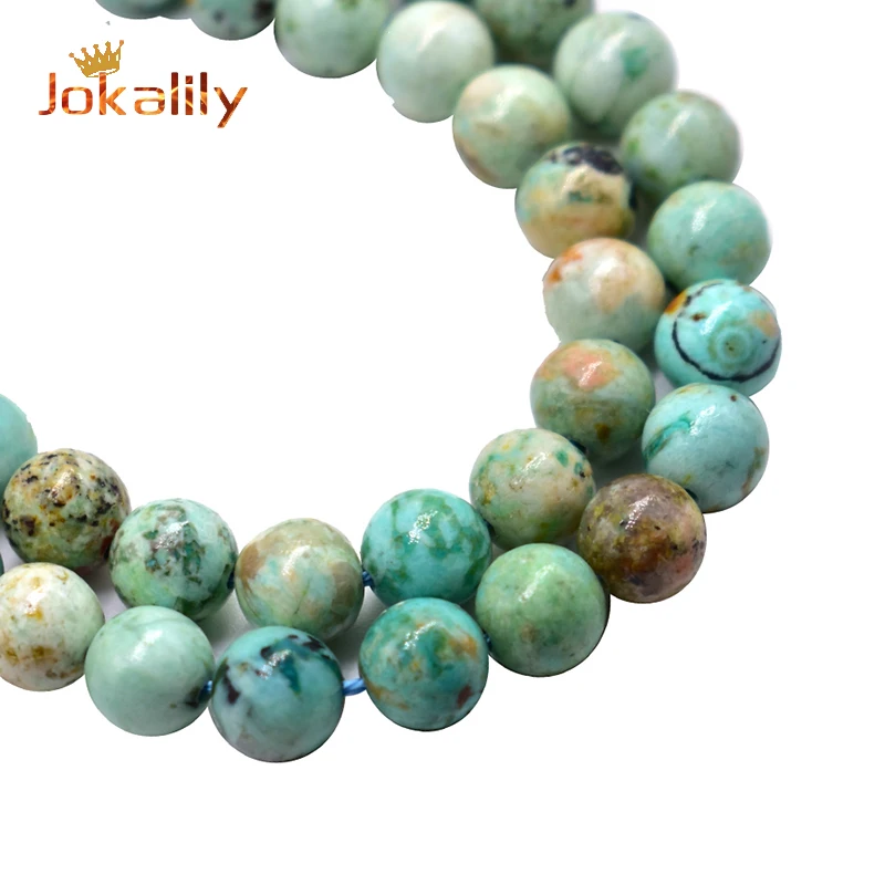 100% Natural Peru Phoenix Turquoise Beads Round Loose Spacer Beads For Jewelry Making Design DIY Bracelet Necklace 6 8mm 15