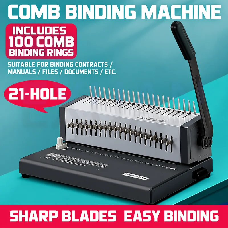 Strip Binding Machine Puncher Comb Document Punching Machine Manual Small-Scale Financial Binding Machine For Voucher Accounting
