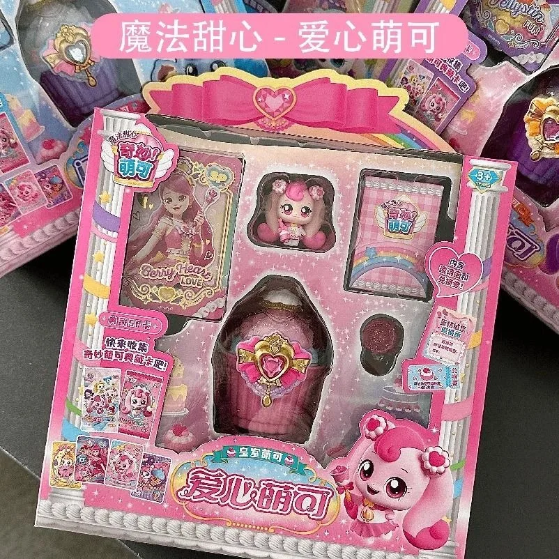 Captura teenieping anime figura magia doce coração estrela série figura kawaii bolo modelo estátua de pvc estatueta coleção brinquedo presente do miúdo