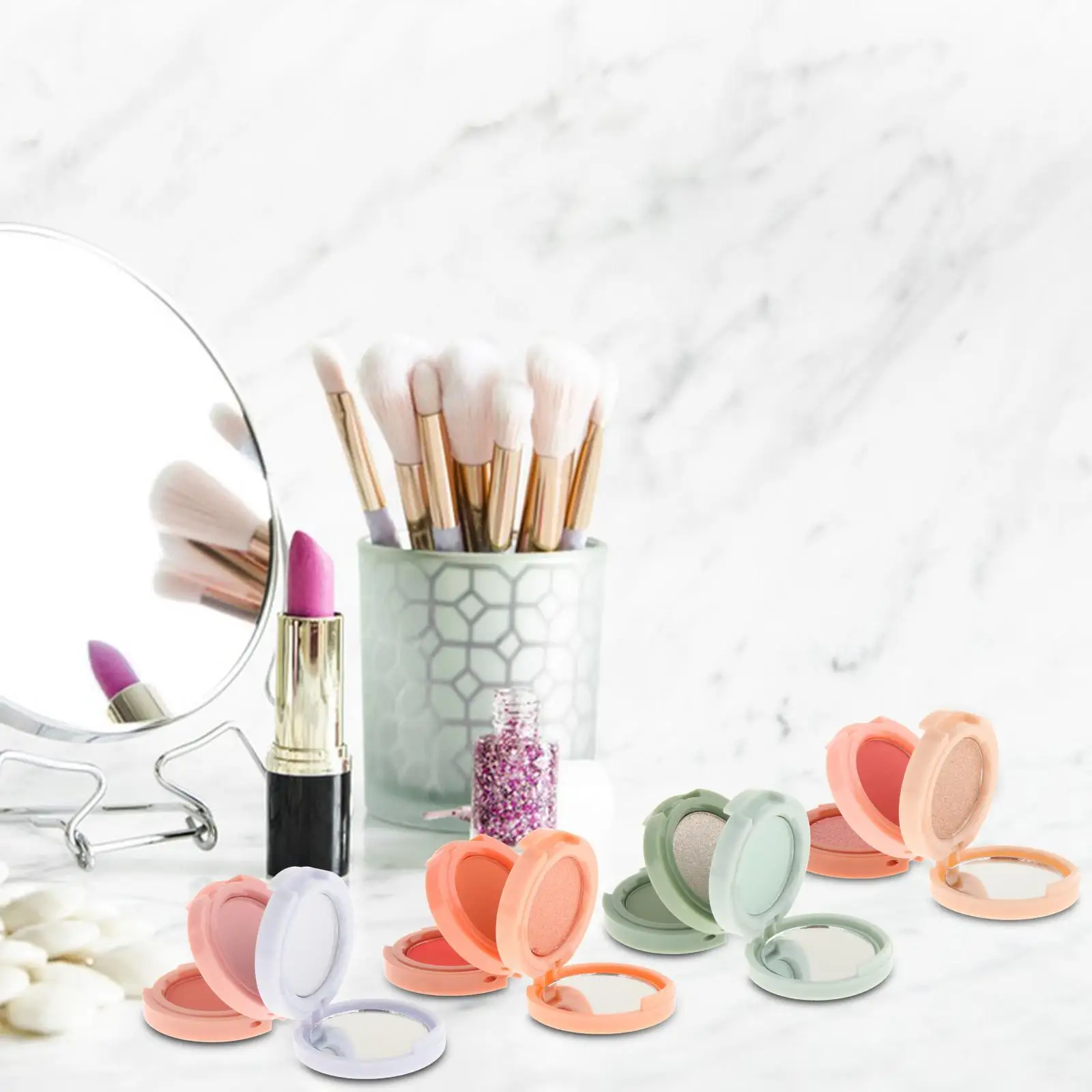 ing Pallet ,Face Makeup Palette กันน้ํา ,ing ,Light Powder ,3 in 1 ,Matte Face Powder สําหรับผู้หญิงสวย ผู้หญิง