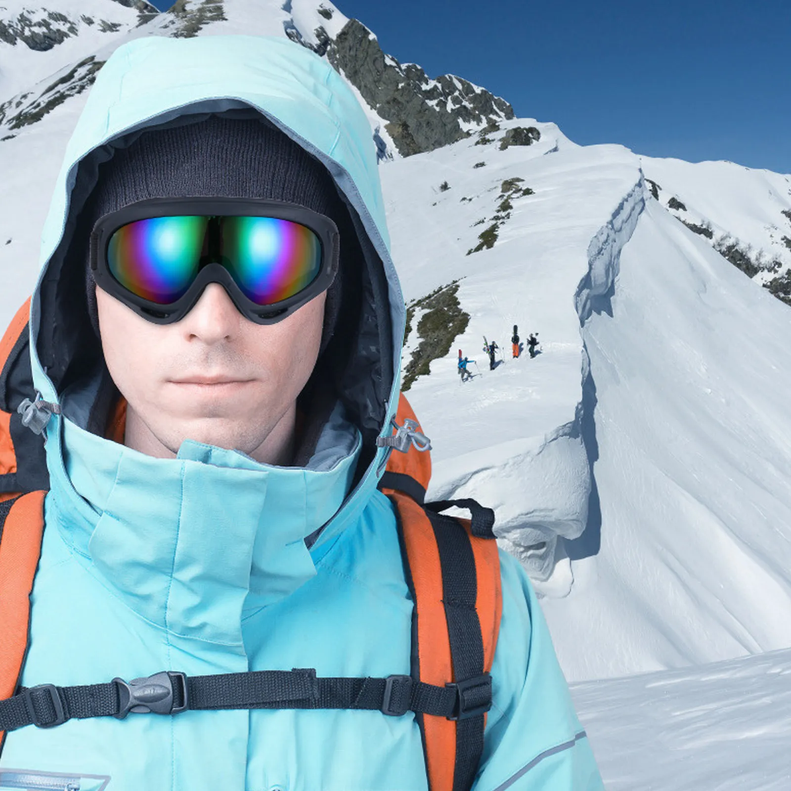 

1 Pair Ski Goggle Windproof Lightweight Outdoor Sports Eye Protection Ski Glasses Cycling Hiking Sports Windproof Glasses