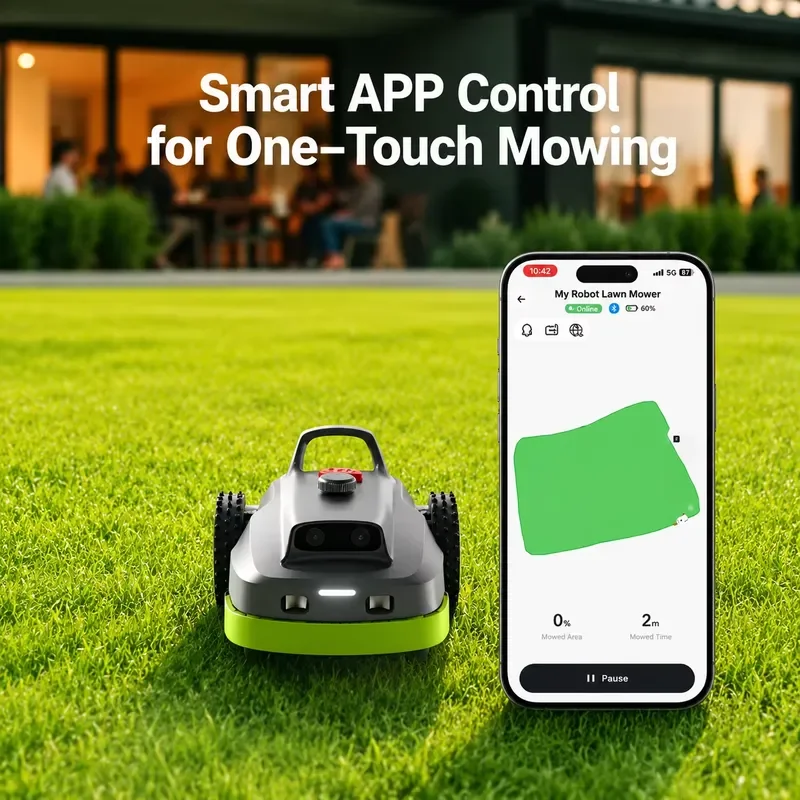 2026for Household Wireless Electric Smart Lawn Mower Landscape Powerful China Remote Control Lawn Mower