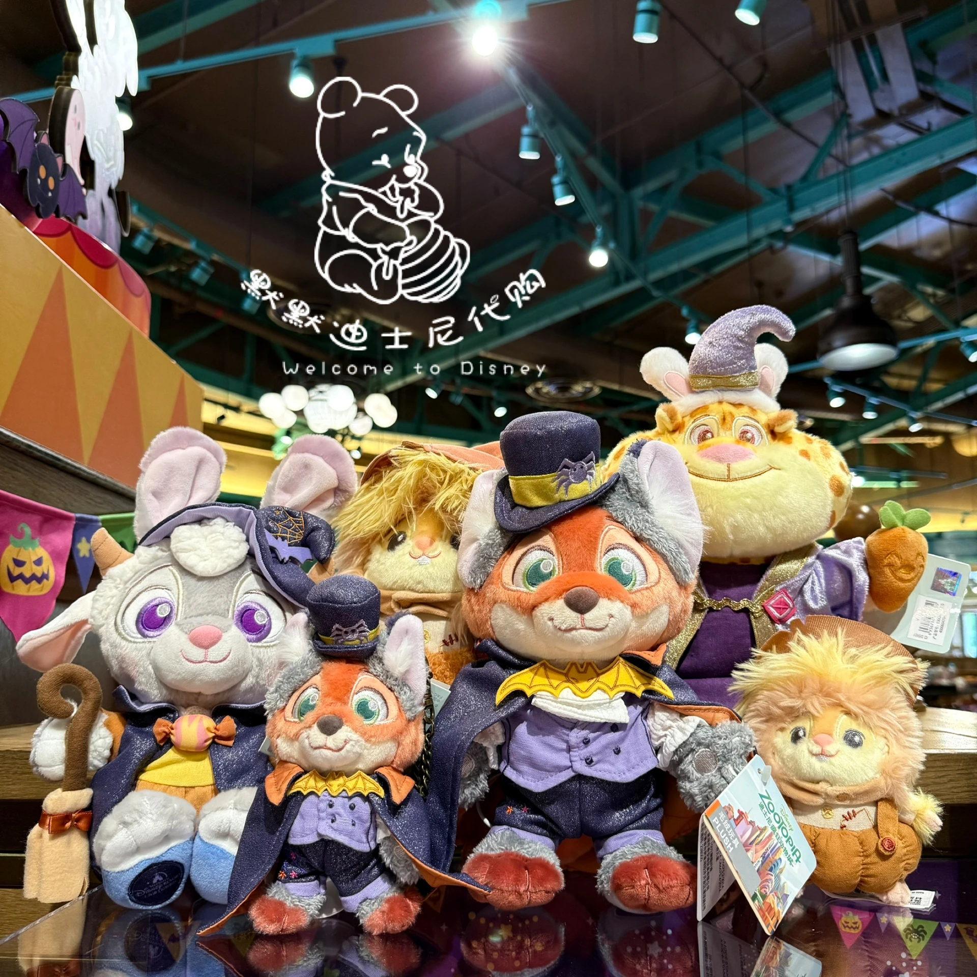 

Оригинальный Шанхай Диснейленд 2025 Хэллоуин Зверополис плюшевая игрушка кулон Джуди Хопс и Ник Уайлд мягкая кукла