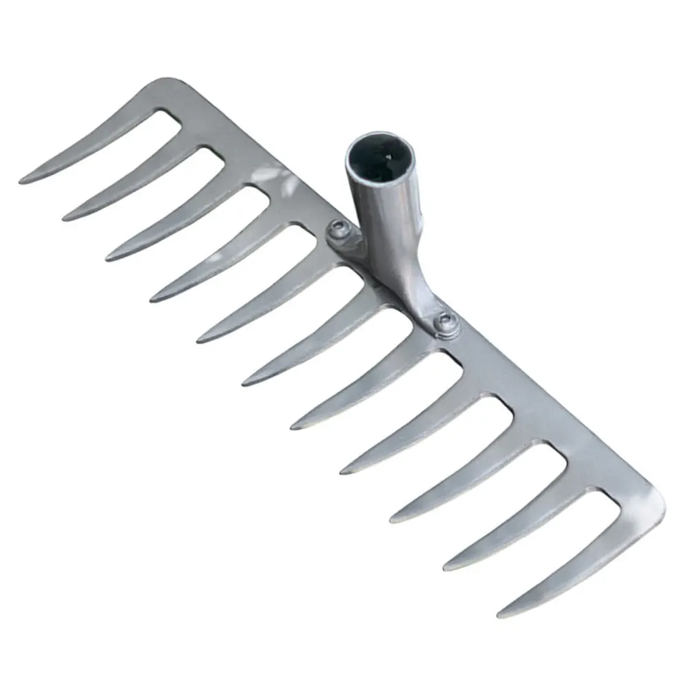 

1pc -Tooth Iron Rake Sturdy Garden Tool For Soil Loosening Planting Farming Agricultural Use Wear Resistant