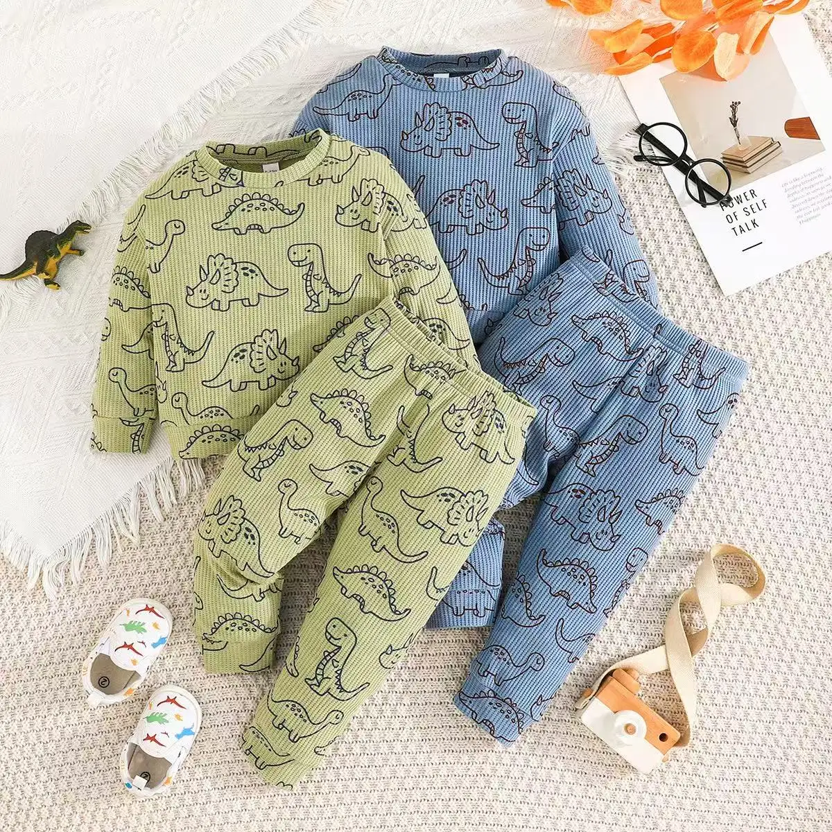 

Europe and The United States Spring and Autumn New Sweater Splicing Set Of Two Sets Of Fashion Leisure Suit Kids Outfits