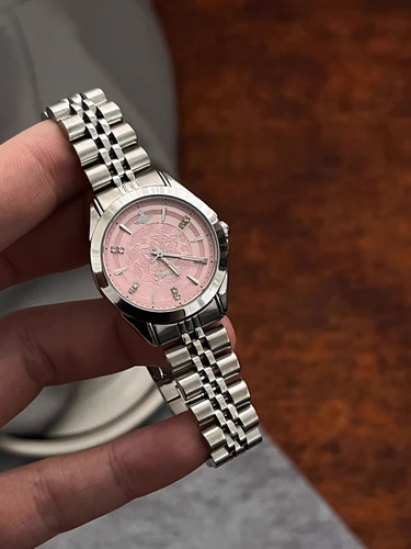 Imagen 1 del producto Reloj de cuarzo para mujer, marca de lujo, reloj redondo de 28mm, correa impermeable de acero inoxidable para mujer, relojes de moda para mujer