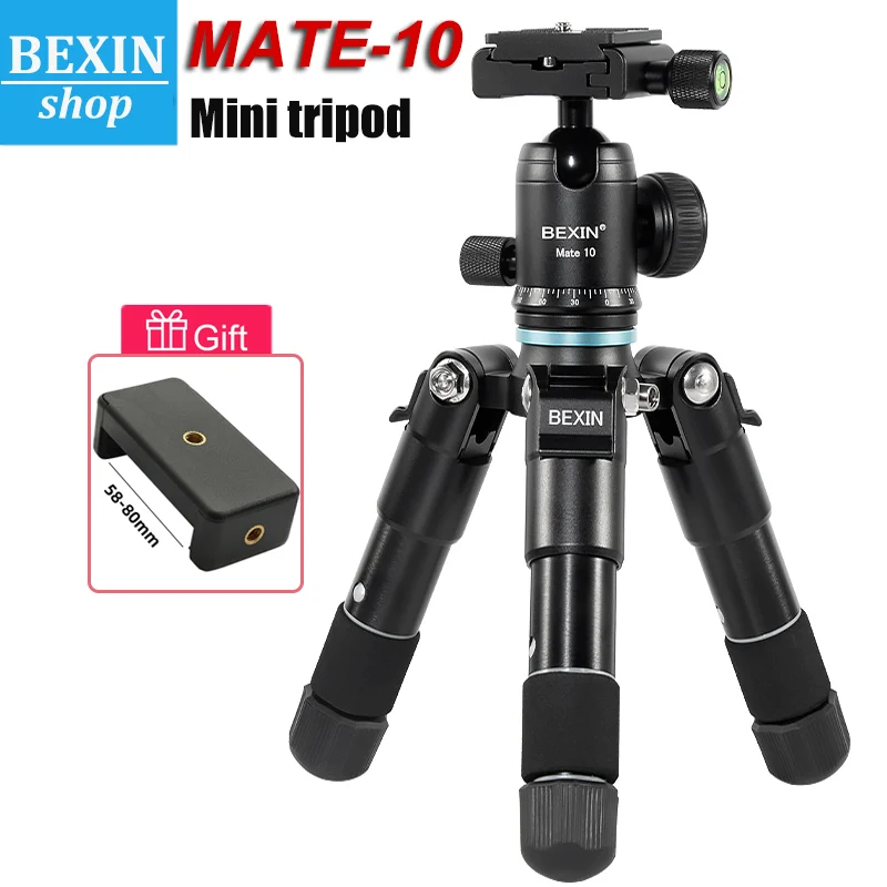 BEXIN More stable Desktop Mini Tripod Portable Mobile Phone Selfie Live stand Camera Photography SLR Desktop Ball Head Tripod