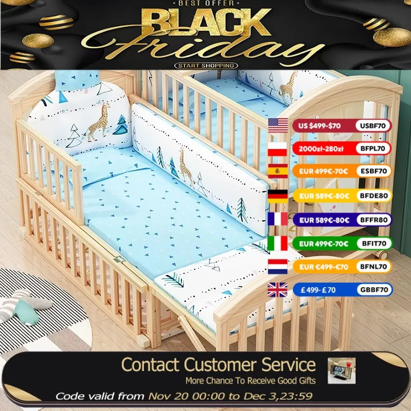 

Headboard Boundary Kids Bed Wooden King Size Princess Children Baby Bed Modern Style Design Lit Pour Enfants Kids Furniture