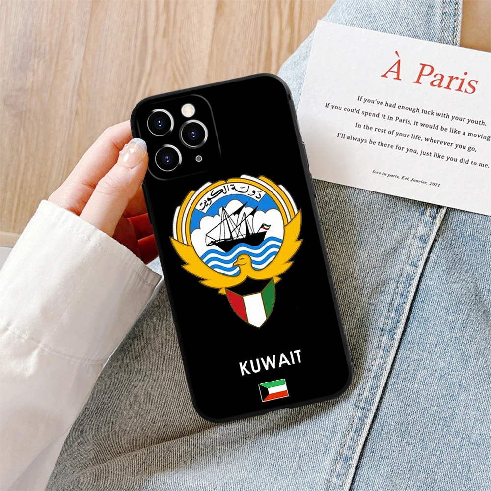 FOR IPhone 14 Kuwait Passport Flag Map Soft Case for Iphone 14 11 12 Pro 8 7 Plus X 13 Pro MAX SE2020 XR XS RICCU Soft Covers