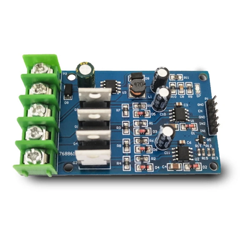 High-Power H-Brug Motor Aandrijfmodule 5-30V Motormodule Nmos Met Noodrem Naar Voren En Achteruit