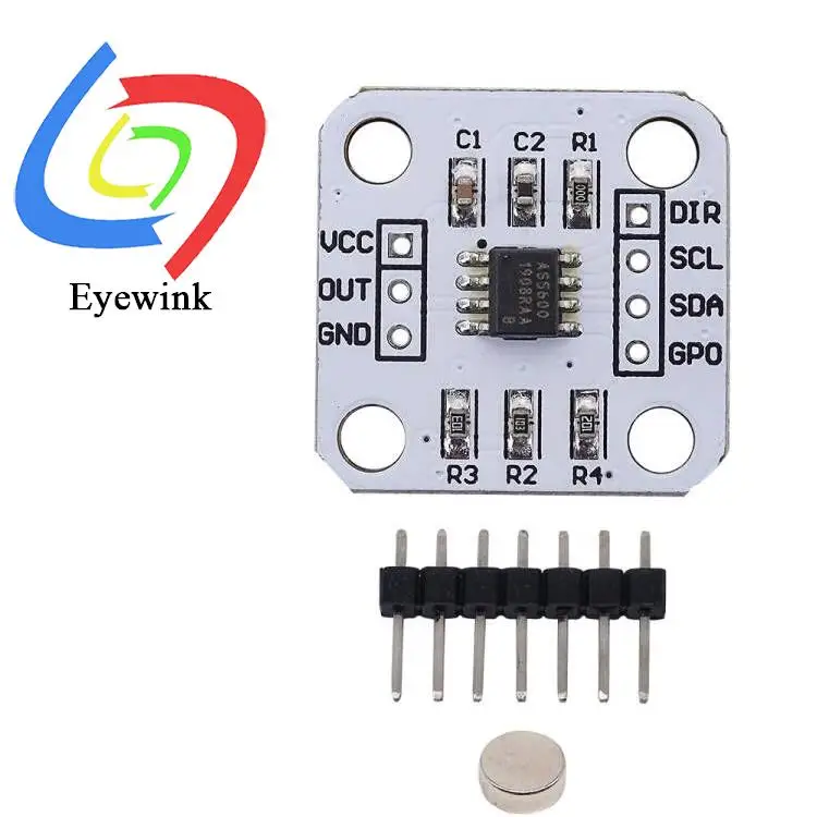 AS5600 Magnetic Encoder Magnetic Induction Angle Measurement Sensor Module 12 bit High Precision