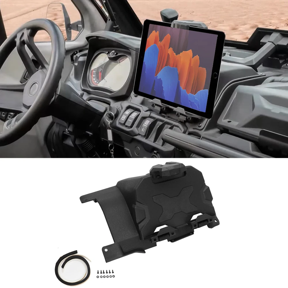 Electronic Device Holder Organizer Tray Phone Tablet GPS Holder Mounts for Can-Am Defender HD5 HD8 HD10 MAX 2016-2023