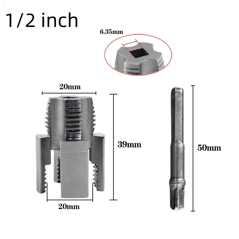 PPR/PVC Water Pipe Threader Tapping ToolInternal Thread External Thread Integrated Water Pipe Wire Opener 1/2inch 3/4inch